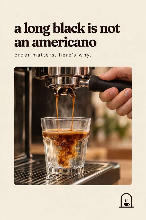 A long black is not an americano